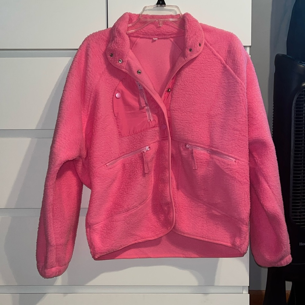Fuzzy pink jacket